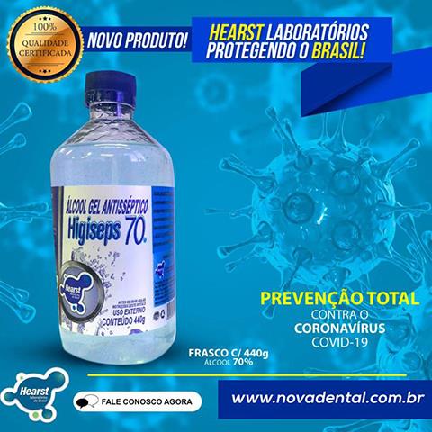 ÁLCOOL GEL 70% - 500 ML /  Hearst Laboratórios do Brasil